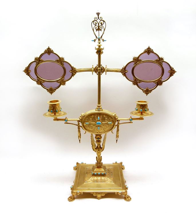 Empire French silver gilt library lamp | MasterArt